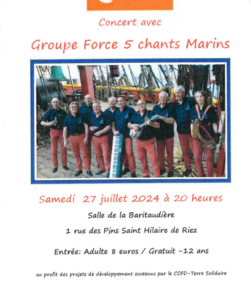 Concert Groupe Force 5 chants Marins