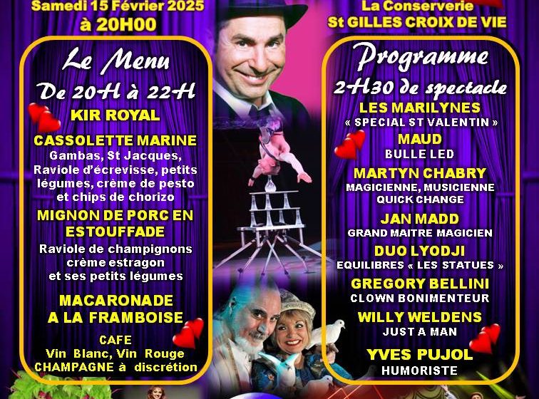 CABARET DINER SPECTACLE SAINT VALENTIN